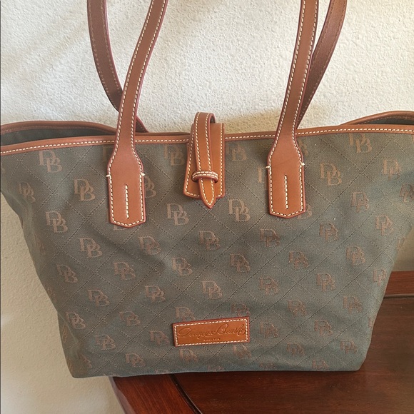 Dooney & Bourke Gray and Brown Tote Bag